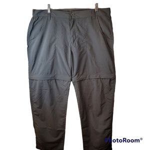 White Sierra Womens 1X Green Pants Shorts Convertible Hiking Zip Off 100% Nylon